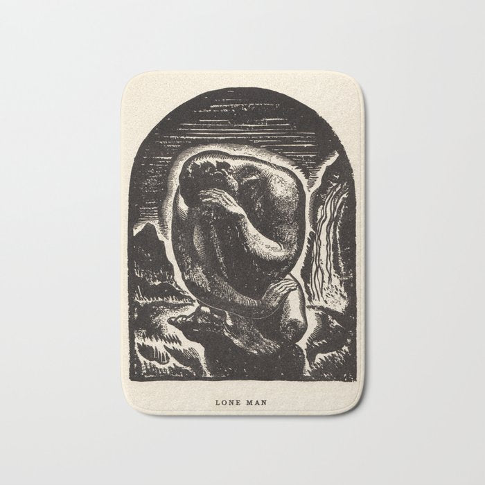 "Lone Man" by Rockwell Kent (1919) Bath Mat Gallery Image 1