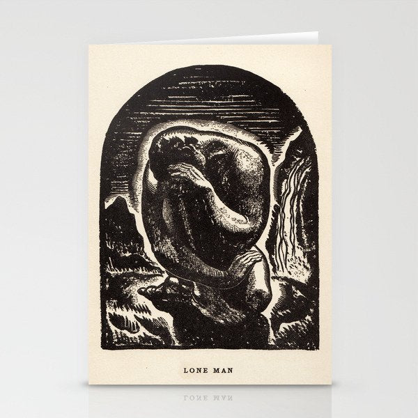 "Lone Man" by Rockwell Kent (1919) Stationery Card Gallery Image 2