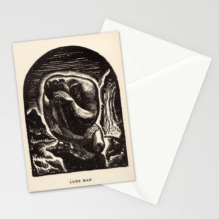 "Lone Man" by Rockwell Kent (1919) Stationery Card Gallery Image 2