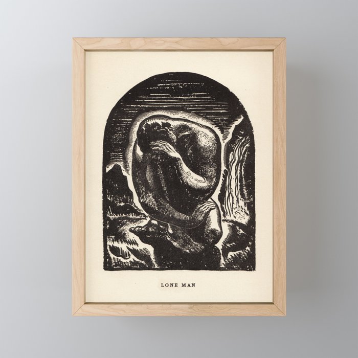 "Lone Man" by Rockwell Kent (1919) Mini Art Print Gallery Image 1