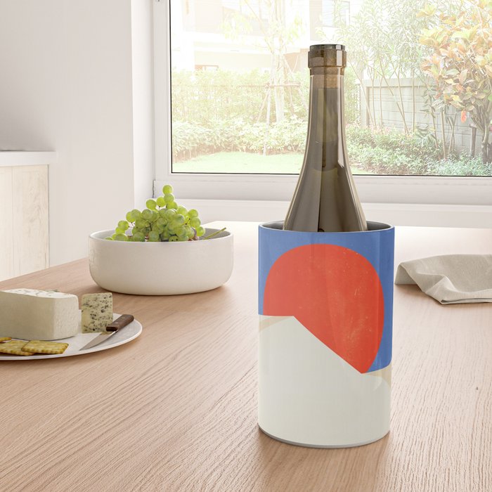 The Japanese Sun | Vintage Minimal Mount Fuji Landscape Wine Chiller Gallery Image 4
