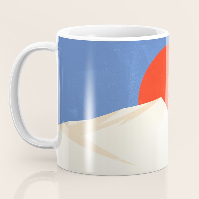The Japanese Sun | Vintage Minimal Mount Fuji Landscape Coffee Mug Gallery Image 3
