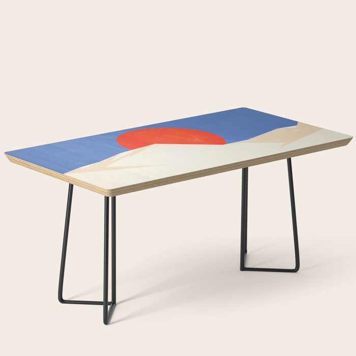 The Japanese Sun | Vintage Minimal Mount Fuji Landscape Coffee Table Gallery Image 1
