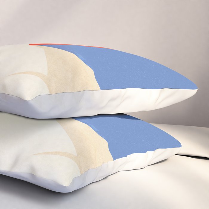 The Japanese Sun | Vintage Minimal Mount Fuji Landscape Pillow Sham Gallery Image 3