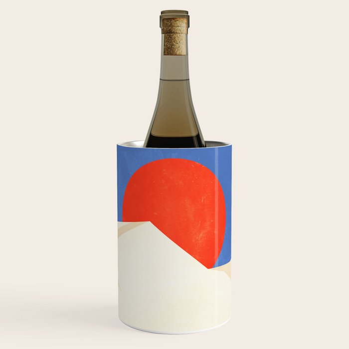 The Japanese Sun | Vintage Minimal Mount Fuji Landscape Wine Chiller Gallery Image 1
