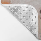 White Klimt Dog with Brown Eyes Bath Mat Gallery Image 2