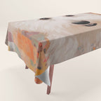 White Klimt Dog with Brown Eyes Tablecloth Gallery Image 1