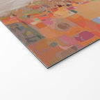 White Klimt Dog with Brown Eyes Welcome Mat Gallery Image 2