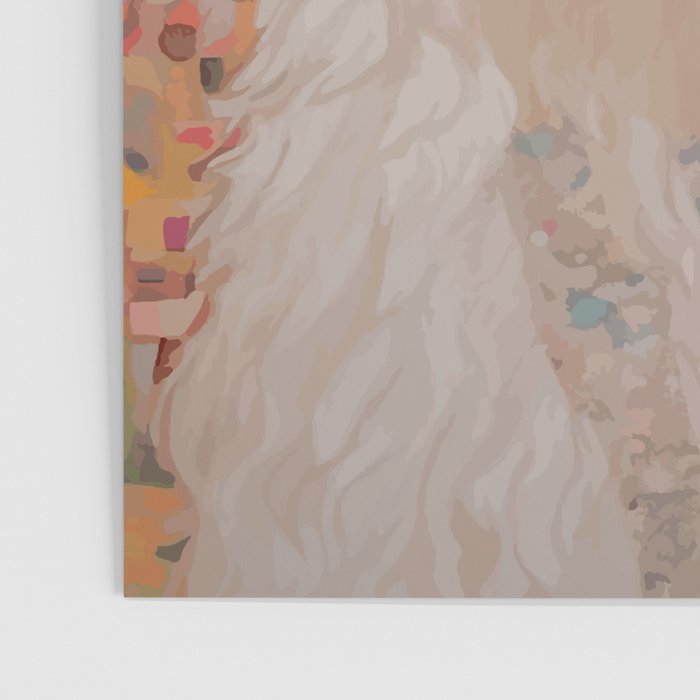 White Klimt Dog with Brown Eyes Poster Gallery Image 3