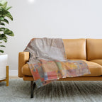 White Klimt Dog with Brown Eyes Throw Blanket Gallery Image 1