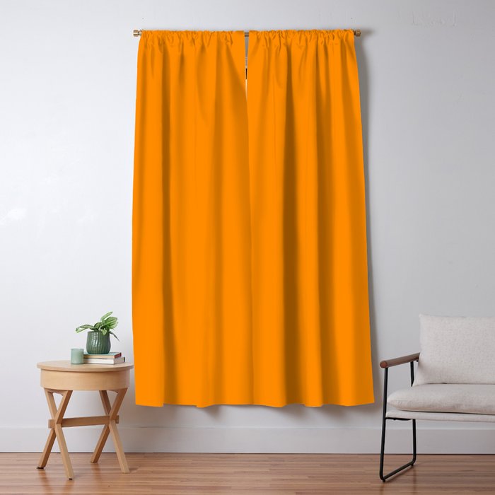 Solid Tangerine Window Curtain Gallery Image 5