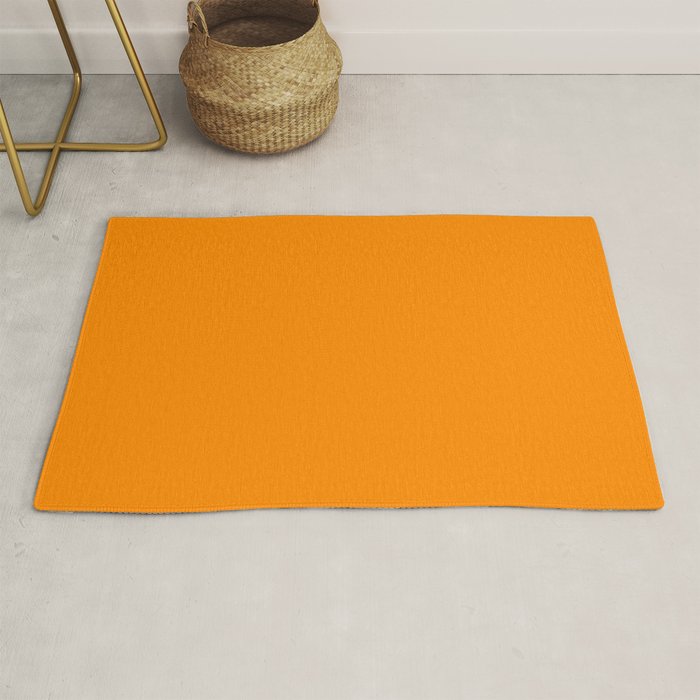 Solid Tangerine Rug Gallery Image 1