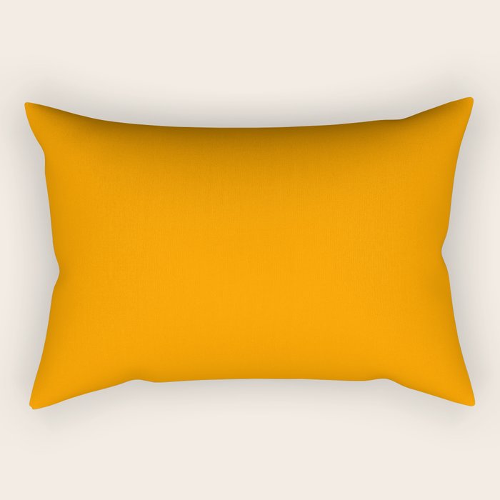 Solid Tangerine Rectangular Pillow Gallery Image 2