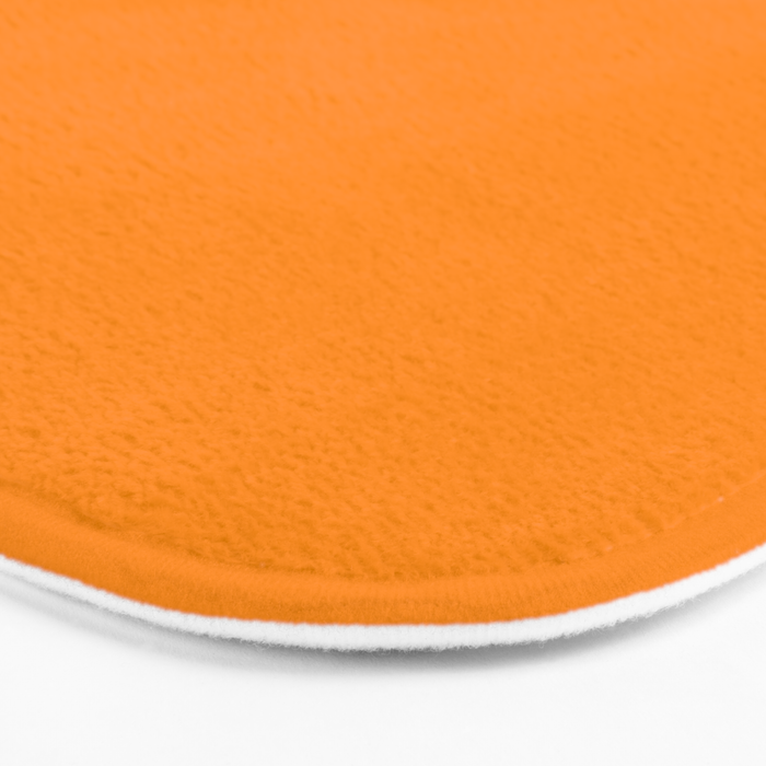 Solid Tangerine Bath Mat Gallery Image 3