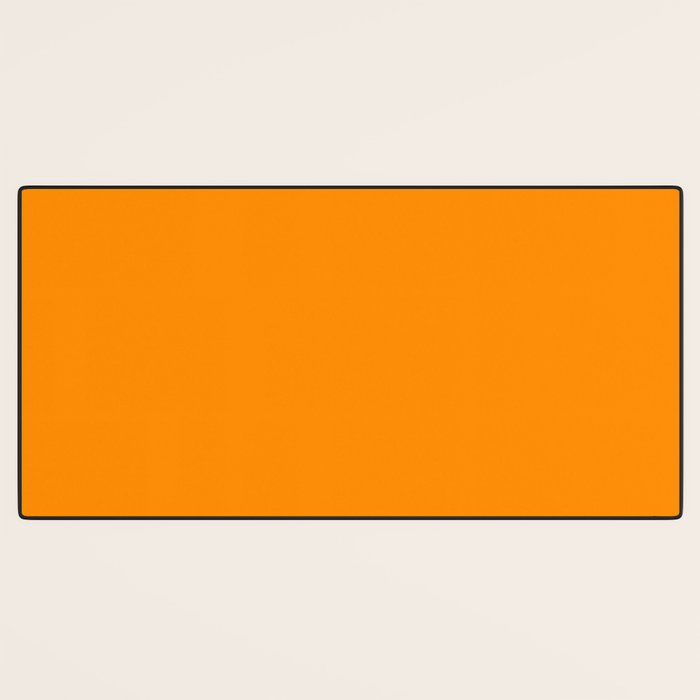 Solid Tangerine Desk Mat Gallery Image 3