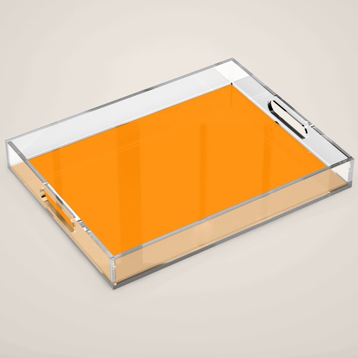 Solid Tangerine Acrylic Tray Gallery Image 1