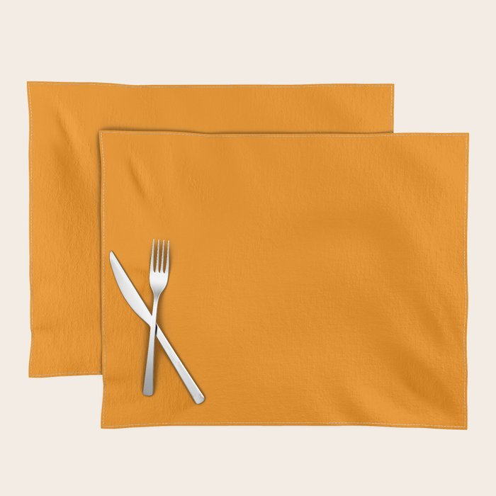 Solid Tangerine Placemat Gallery Image 1