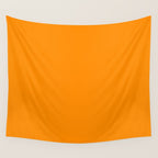 Solid Tangerine Wall Tapestry Gallery Image 4