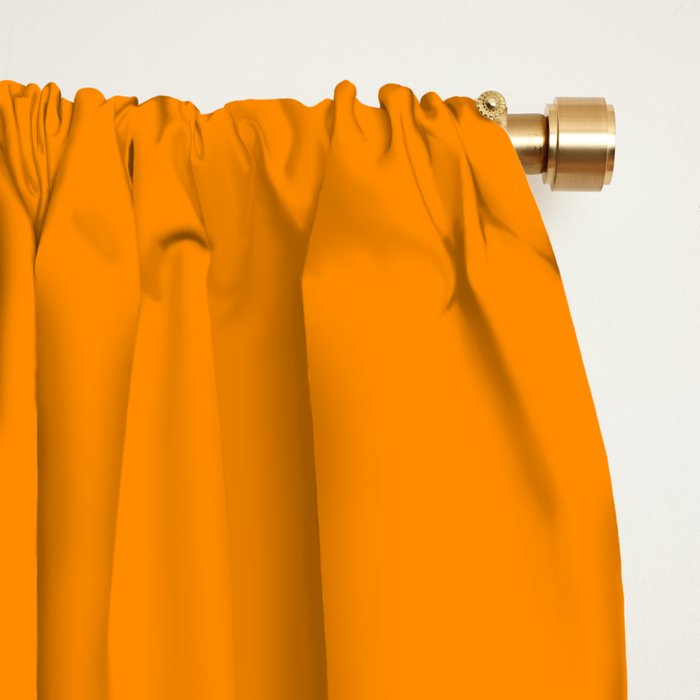 Solid Tangerine Window Curtain Gallery Image 2