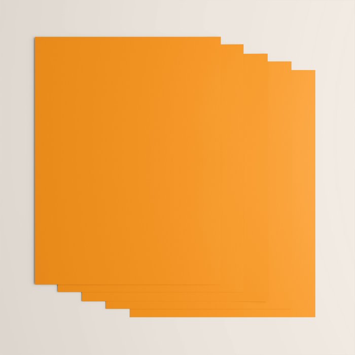 Solid Tangerine Wrapping Paper Gallery Image 3