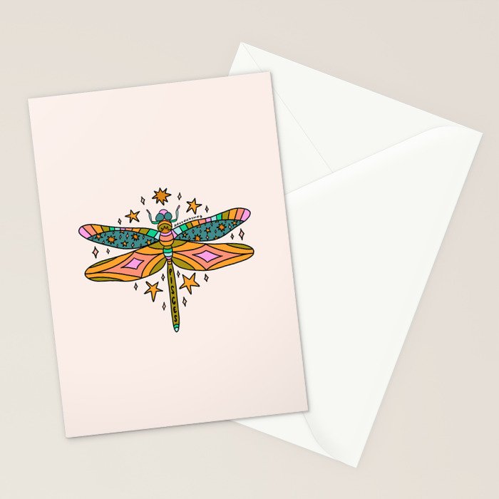 Pisces Dragonfly Stationery Card Gallery Image 2