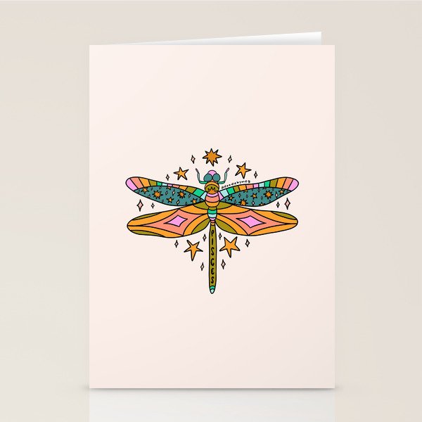 Pisces Dragonfly Stationery Card Gallery Image 2
