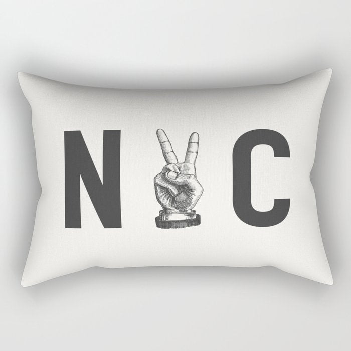 Peace in NYC Rectangular Pillow Gallery Image 2