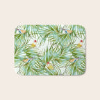 Birds on the leaves of the jungle Bath Mat Gallery Image 1