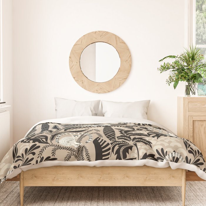 Jungle adventure bohemian black Duvet Cover Gallery Image 3