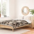 Jungle adventure bohemian black Duvet Cover Gallery Image 2
