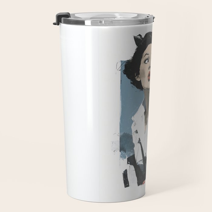 Parisian Glamour in Retro Style Travel Mug Gallery Image 3