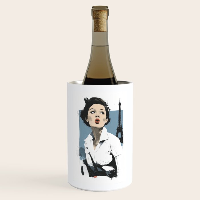 Parisian Glamour in Retro Style Wine Chiller Gallery Image 1