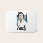 Parisian Glamour in Retro Style Bath Mat Gallery Image 1