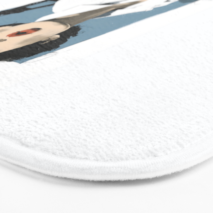 Parisian Glamour in Retro Style Bath Mat Gallery Image 3