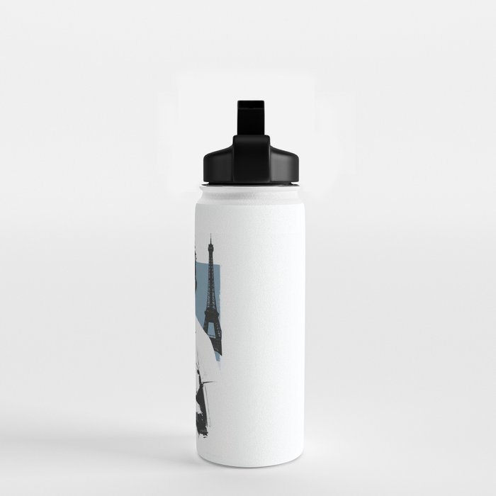 Parisian Glamour in Retro Style Water Bottle Gallery Image 2