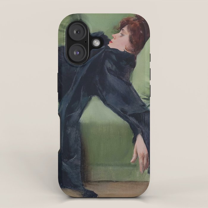 Decadent Young Woman, After the Dance, Vintage Portrait Art iPhone Case Gallery Image 1