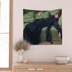 Decadent Young Woman, After the Dance, Vintage Portrait Art Wall Tapestry Gallery Image 2