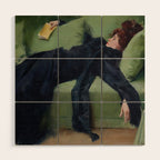 Decadent Young Woman, After the Dance, Vintage Portrait Art Wood Wall Art Gallery Image 1