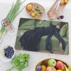 Decadent Young Woman, After the Dance, Vintage Portrait Art Cutting Board Gallery Image 2