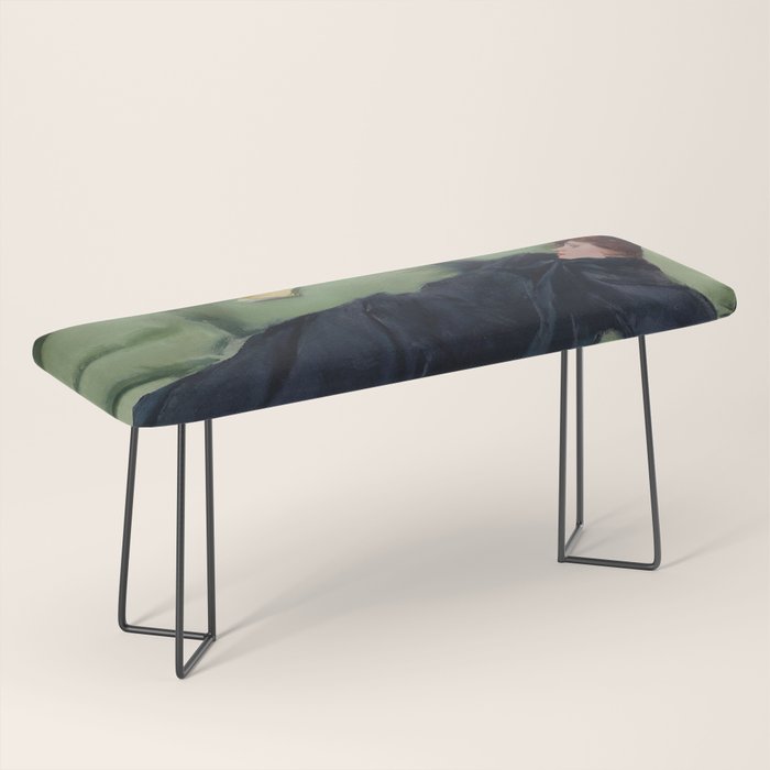 Decadent Young Woman, After the Dance, Vintage Portrait Art Bench Gallery Image 1