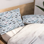 CETACEANS POSTER beige and text Pillow Sham Gallery Image 2