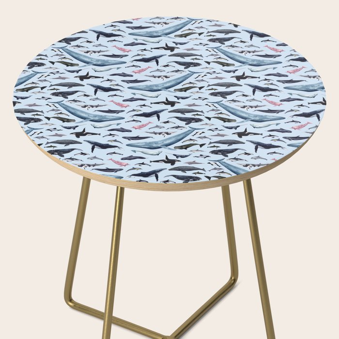 CETACEANS POSTER beige and text Side Table Gallery Image 2