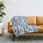 CETACEANS POSTER beige and text Throw Blanket Gallery Image 1