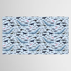 CETACEANS POSTER beige and text Tablecloth Gallery Image 2