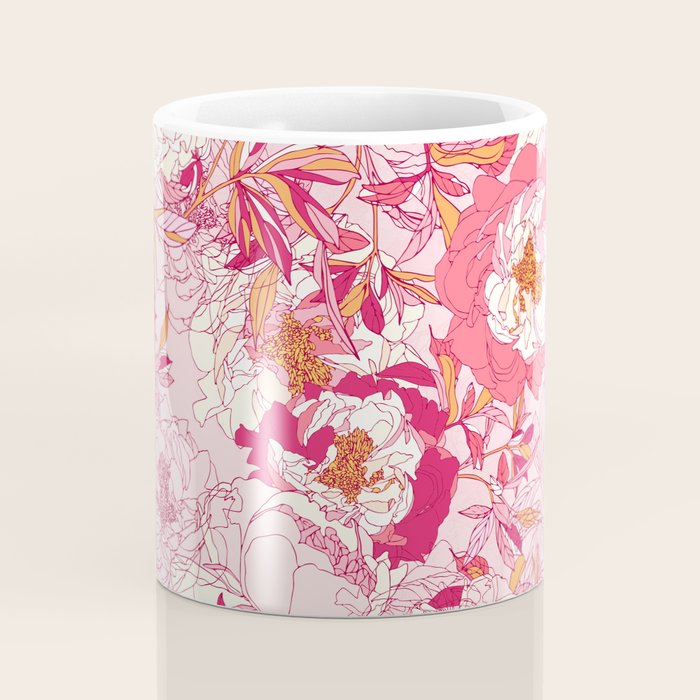 Pink flowers of peonies Coffee Mug Gallery Image 4