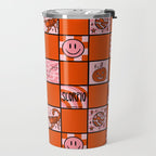 Scorpio Checkered Print Travel Mug Gallery Image 2