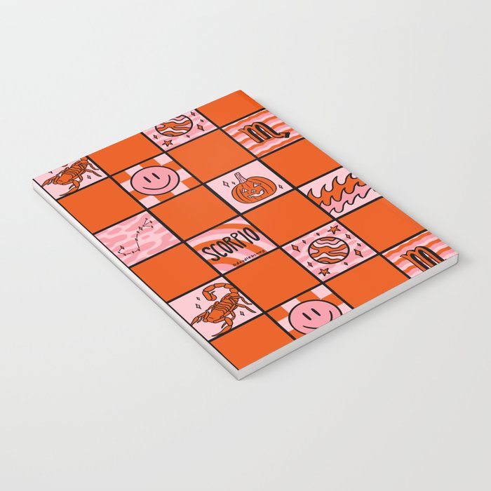Scorpio Checkered Print Notebook Gallery Image 3