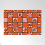 Scorpio Checkered Print Welcome Mat Gallery Image 1