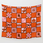 Scorpio Checkered Print Wall Tapestry Gallery Image 4
