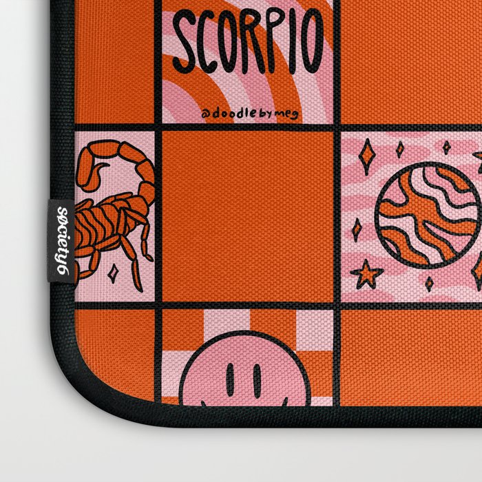 Scorpio Checkered Print Laptop Sleeve Gallery Image 3